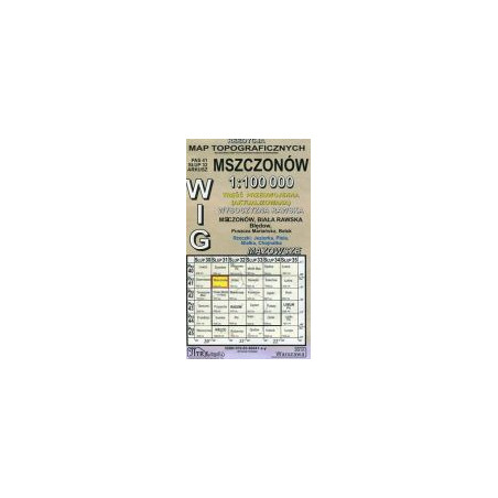 Mszczonów - mapa WIG skala 1:100 000